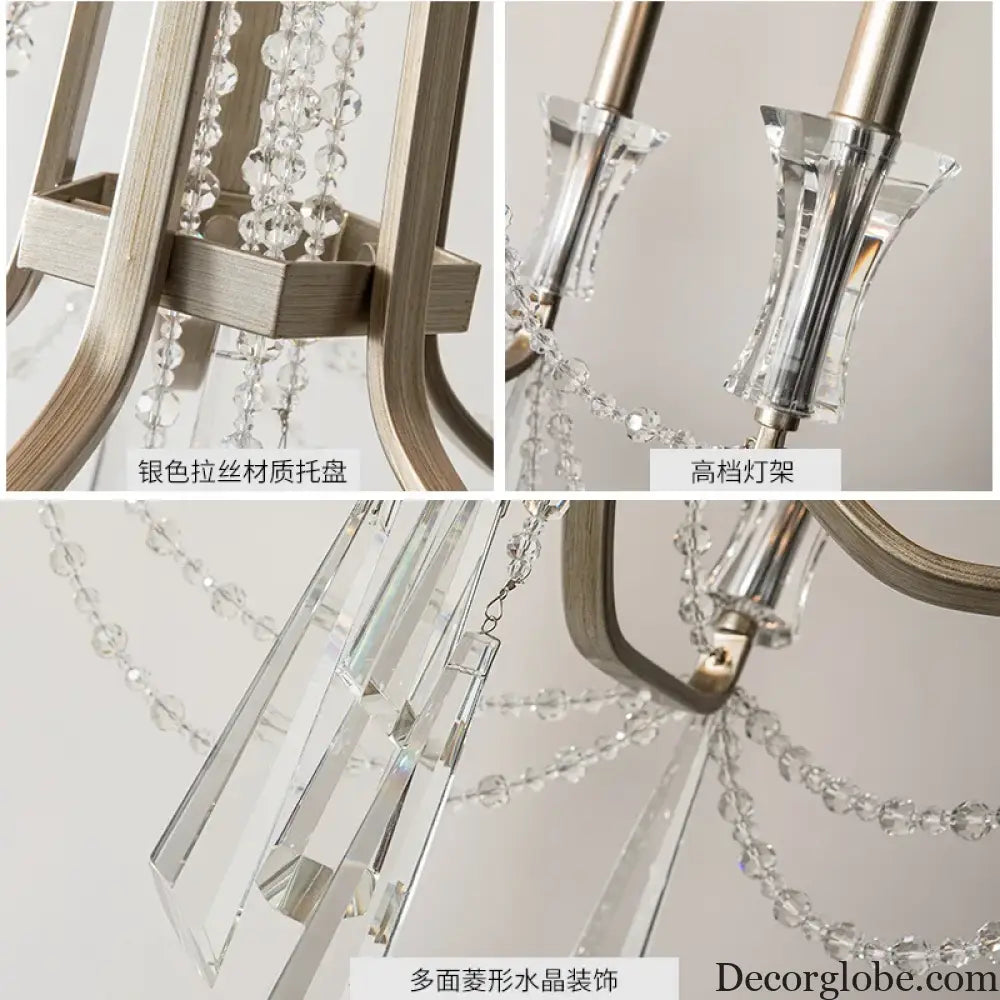 Nordic Style Crystal Chandelier Lighting - Elegance for Your Living Room Ceiling with French Inspired Large Chandeliers, Modern Staircase Lustre Cristal LED Lamp - DecorGlobe