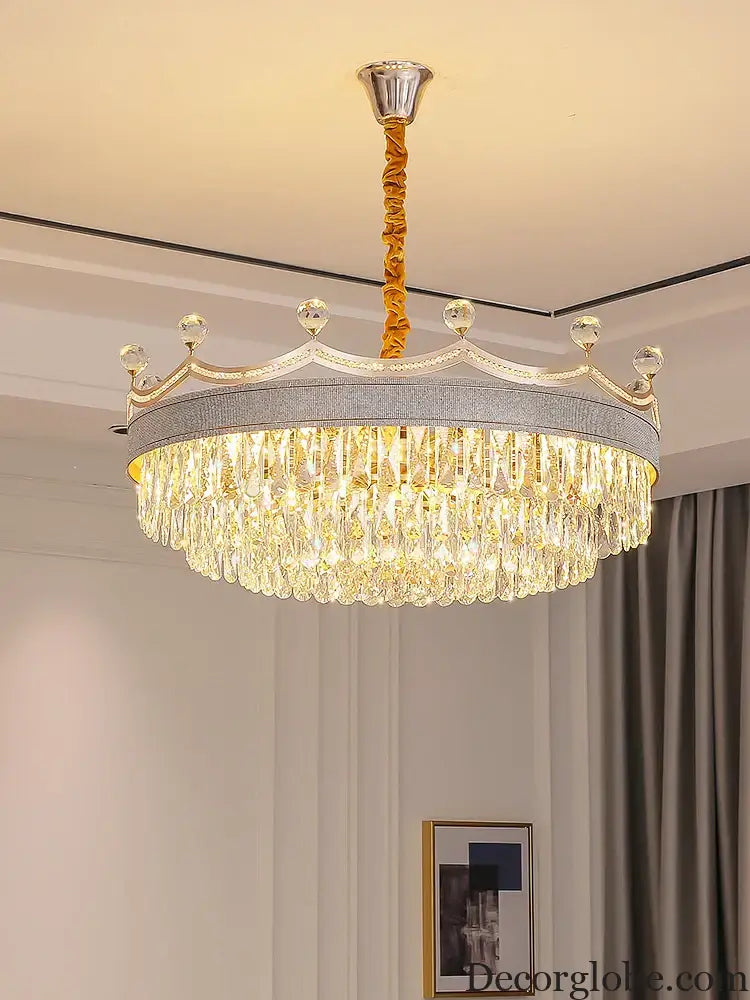 Living Room Chandelier - Light Luxury Crystal Elegance for Modern Dining and Bedroom Ambiance - DecorGlobe