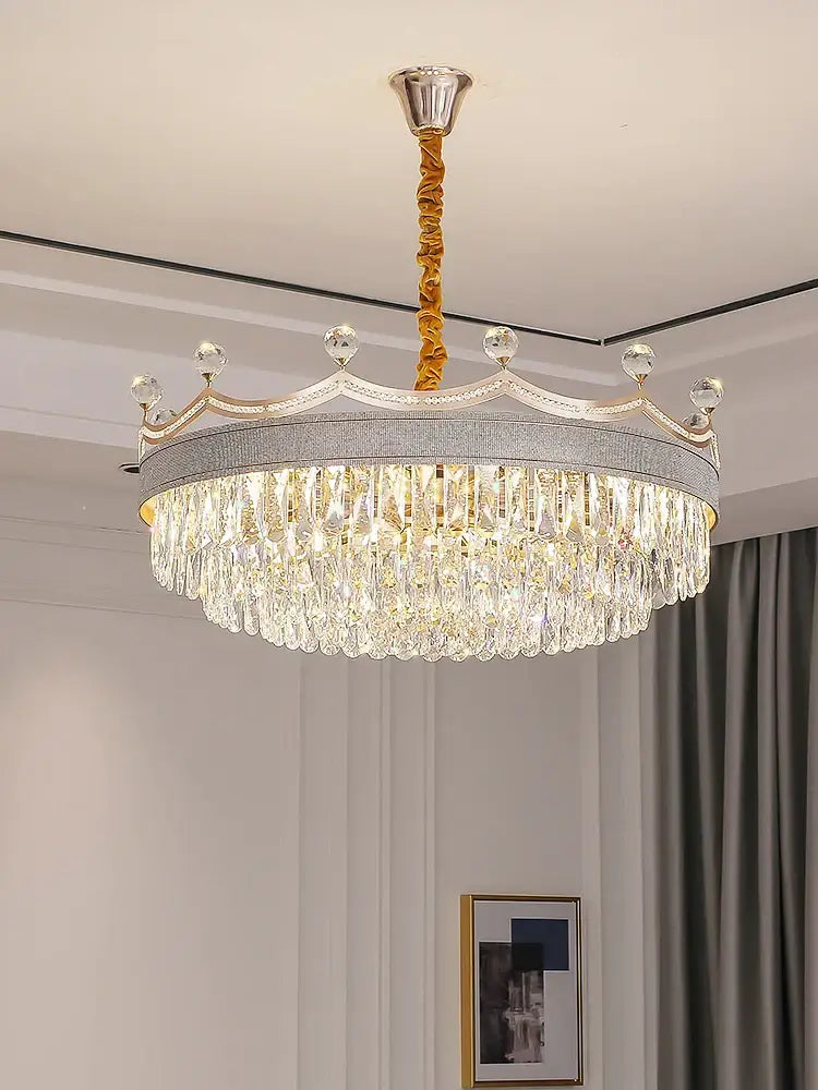 Living Room Chandelier - Light Luxury Crystal Elegance for Modern Dining and Bedroom Ambiance - DecorGlobe