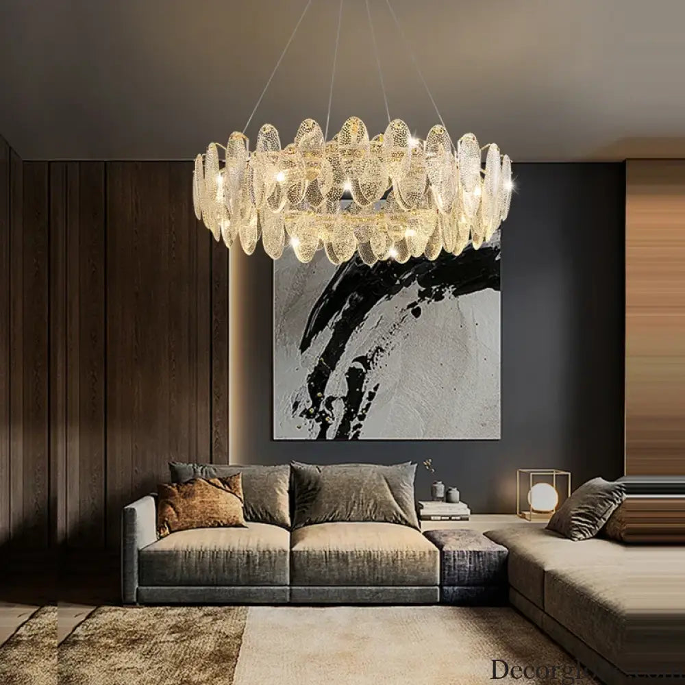 Luxurious Crystal Chandelier for Living Rooms and Master Bedrooms - Nordic Postmodern Minimalist Elegance - DecorGlobe