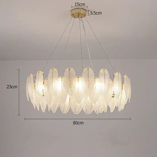 Luxurious Nordic LED Chandeliers - Gold Art Decor Feather Design - Ideal for Living Rooms, Dining Rooms, Bedrooms, and Kitchens - DecorGlobe