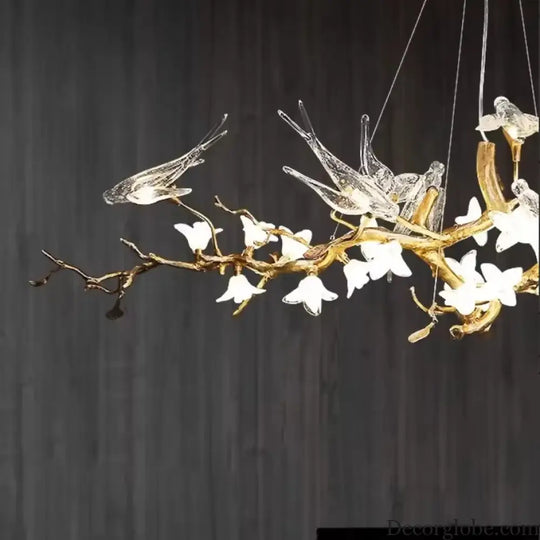 Luxury Bird & Branch Crystal Ceiling Chandelier Chandelier