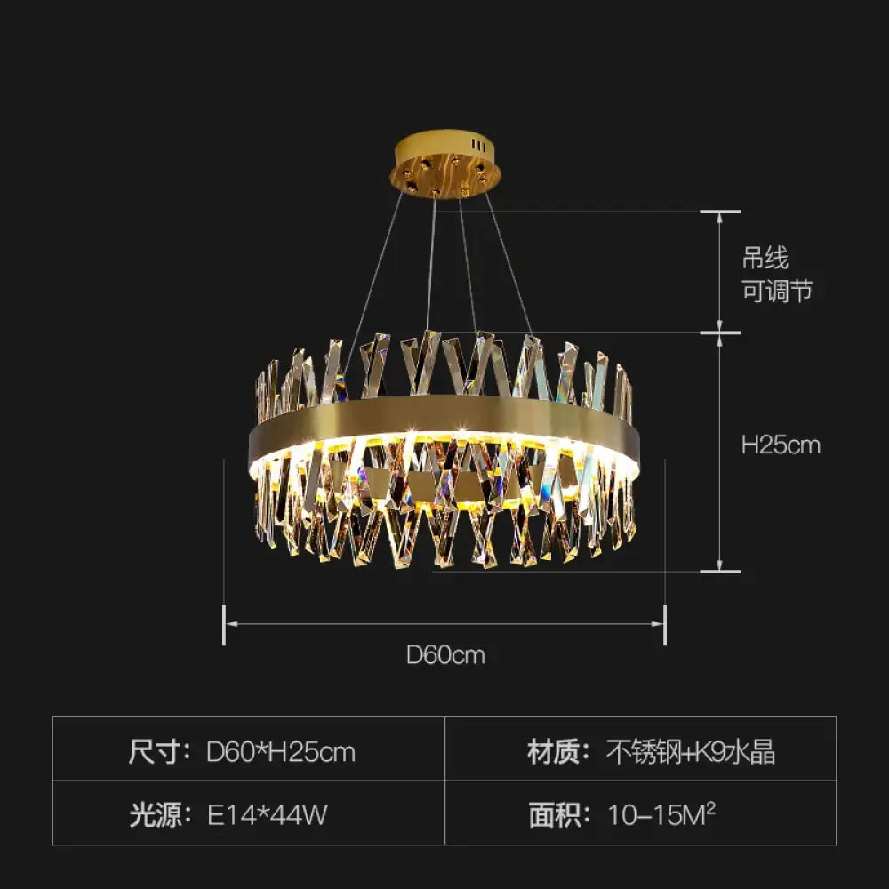 Luxury Crystal LED Chandelier - High-Quality K9 Ceiling Lighting Fixture for Elegant Living Rooms and Dining Spaces - DecorGlobe