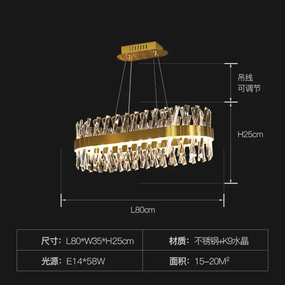 Luxury Crystal LED Chandelier - High-Quality K9 Ceiling Lighting Fixture for Elegant Living Rooms and Dining Spaces - DecorGlobe