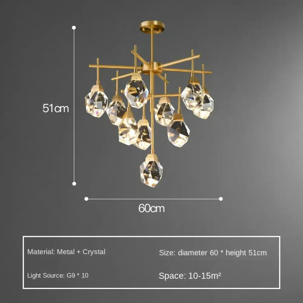 Luxury Crystal Living Room Chandelier - Modern Decor Pendant Light Fixture for Bedrooms, Dining Areas, Kitchens, and Home Decoration - DecorGlobe