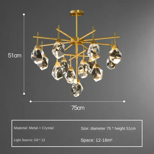Luxury Crystal Living Room Chandelier - Modern Decor Pendant Light Fixture for Bedrooms, Dining Areas, Kitchens, and Home Decoration - DecorGlobe