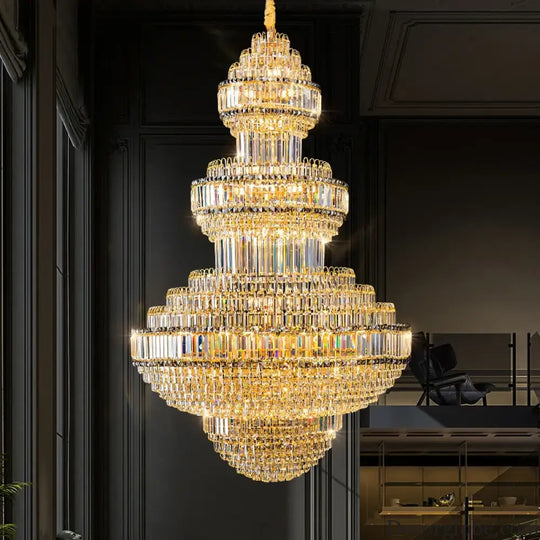 Luxury Hollow Crystal Pendant Chandelier for Villa and Hotel Lobby Chandelier