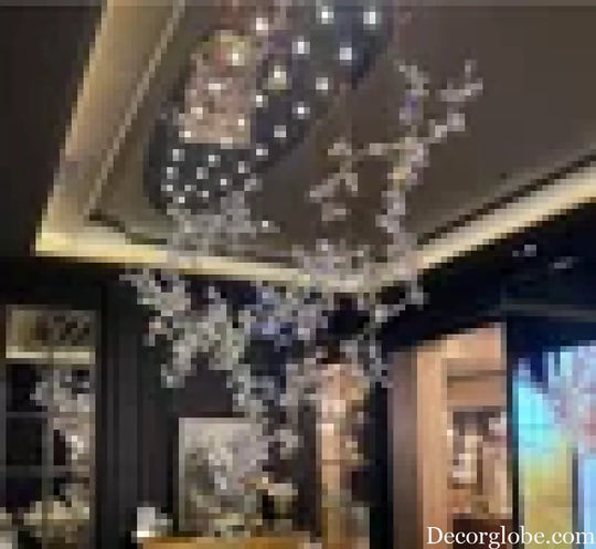 Luxury LED Rotating Crystal Chandelier – Modern Villa & Hotel Statement Lighting 50 / 1 Bulb / Golden|luxury Chandelier