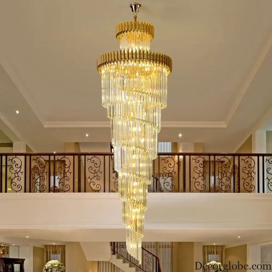Luxury Modern Crystal Chandelier - Opulent Illumination for Long Lofts, Villa Lobbies, and Chic Living Spaces - DecorGlobe