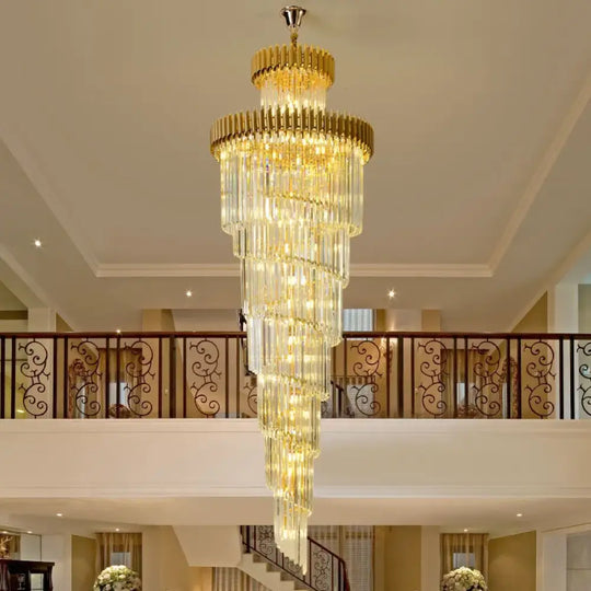 Luxury Modern Crystal Chandelier - Opulent Illumination for Long Lofts, Villa Lobbies, and Chic Living Spaces - DecorGlobe