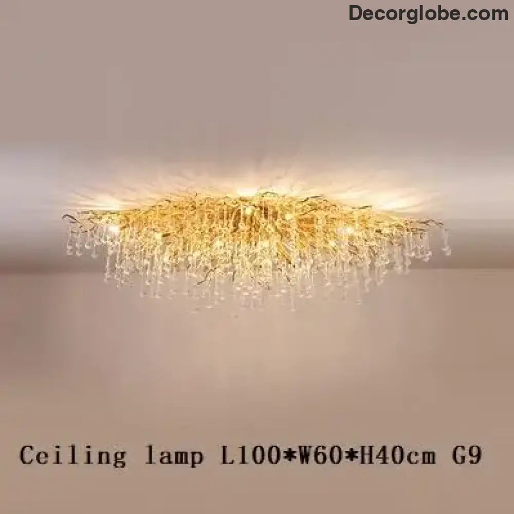Maison - Modern Luxury Crystal  Water Drop Pendant Light, Perfect for Living Rooms, Bedrooms, Hotels, Villas, and Indoor Decor - DecorGlobe