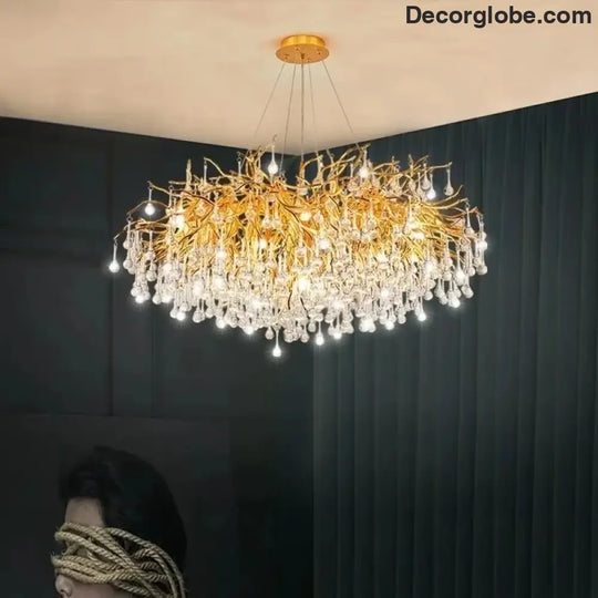 Maison - Modern Luxury Crystal  Water Drop Pendant Light, Perfect for Living Rooms, Bedrooms, Hotels, Villas, and Indoor Decor - DecorGlobe