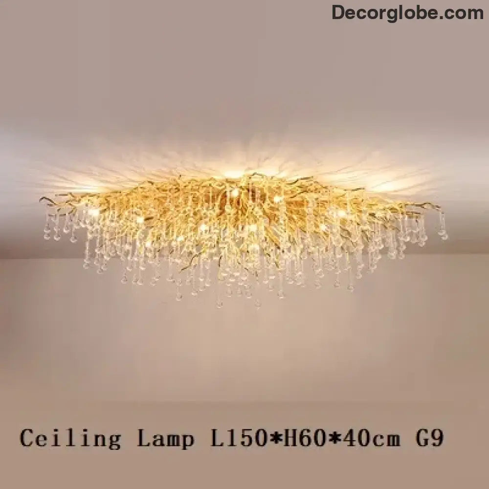 Maison - Modern Luxury Crystal  Water Drop Pendant Light, Perfect for Living Rooms, Bedrooms, Hotels, Villas, and Indoor Decor - DecorGlobe