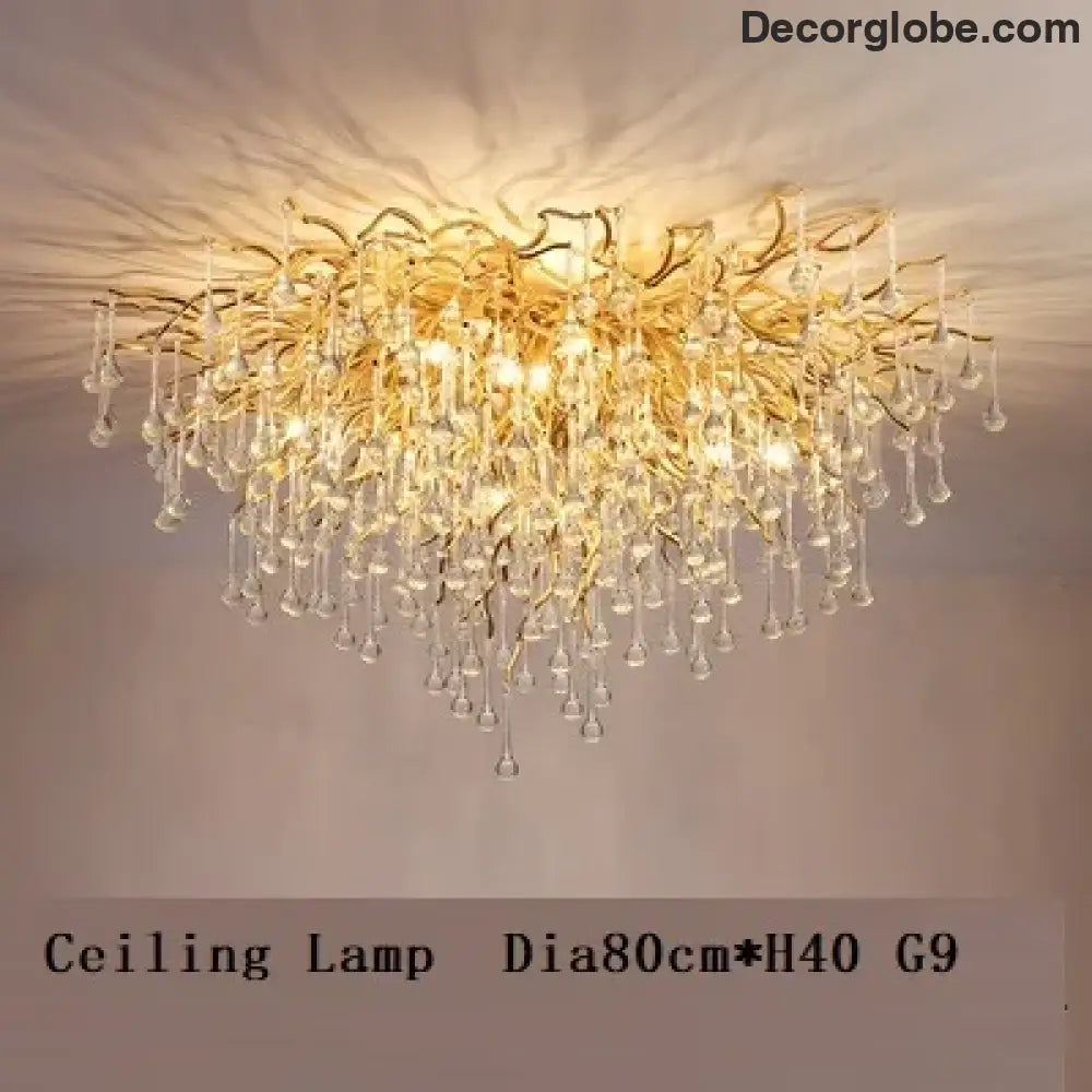 Maison - Modern Luxury Crystal  Water Drop Pendant Light, Perfect for Living Rooms, Bedrooms, Hotels, Villas, and Indoor Decor - DecorGlobe