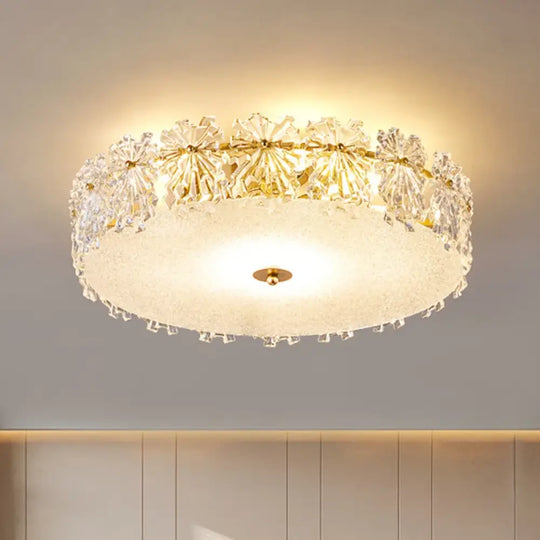 Modern Minimalist Luxury Crystal Glass Maple Leaf Ceiling Lamp Chandelier Living Room Decoration Bedroom Led Indoor