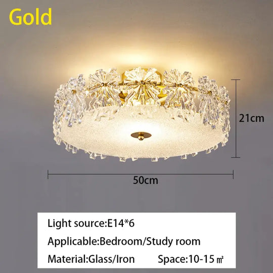 Modern Minimalist Luxury Crystal Glass Maple Leaf Ceiling Lamp Chandelier Living Room Decoration Bedroom Led Indoor