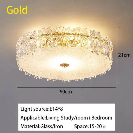 Modern Minimalist Luxury Crystal Glass Maple Leaf Ceiling Lamp Chandelier Living Room Decoration Bedroom Led Indoor