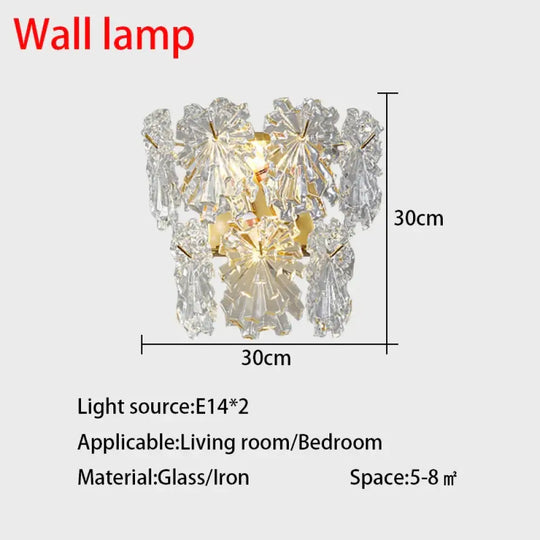 Modern Minimalist Luxury Crystal Glass Maple Leaf Ceiling Lamp Chandelier Living Room Decoration Bedroom Led Indoor