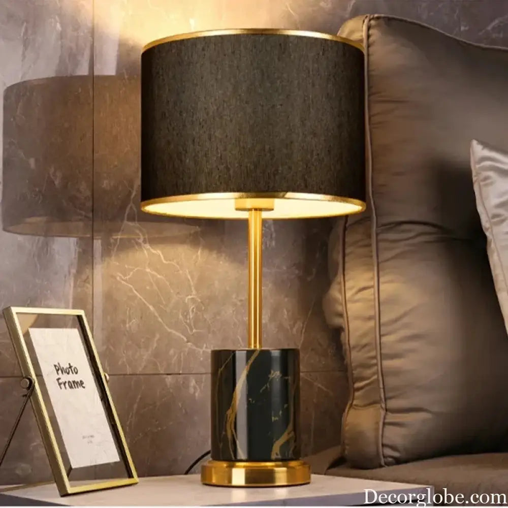 Élodie Nordic Iron Fabric Bedside Table Lamp E27 Modern Study Light