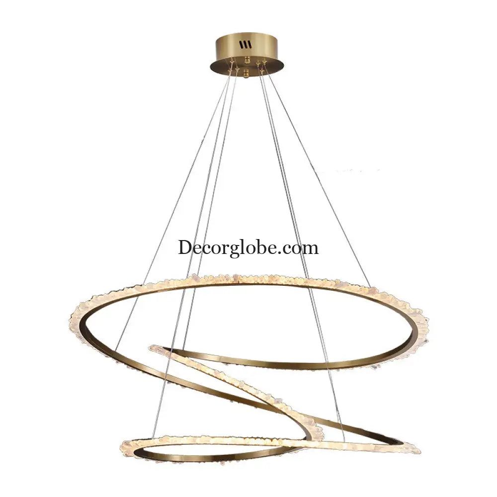 Maya Post-Modern Three Ring Crystal Chandelier D80 H55 Three Rings Chandelier