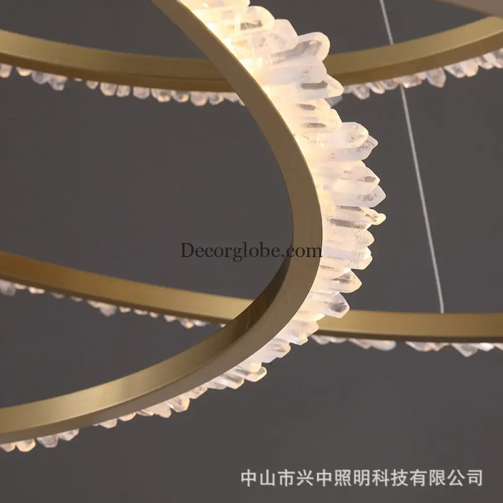 Maya Post-Modern Three Ring Crystal Chandelier D80 H55 Three Rings Chandelier