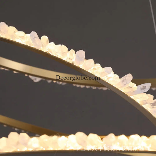 Maya Post-Modern Three Ring Crystal Chandelier D80 H55 Three Rings Chandelier