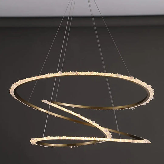 Maya Post-Modern Three Ring Crystal Chandelier D80 H55 Three Rings Chandelier