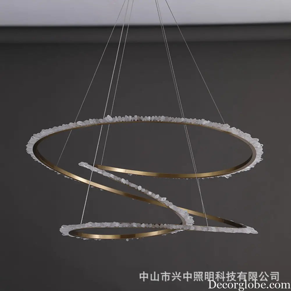 Maya Post-Modern Three Ring Crystal Chandelier D80 H55 Three Rings Chandelier