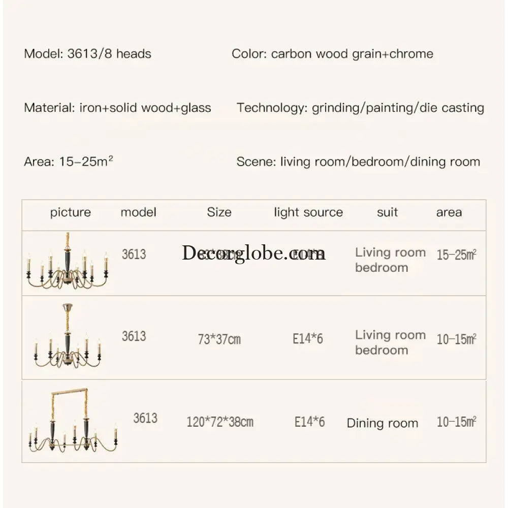 Milada Nordic Ceiling Chandelier with LED Candle Lights Chandelier