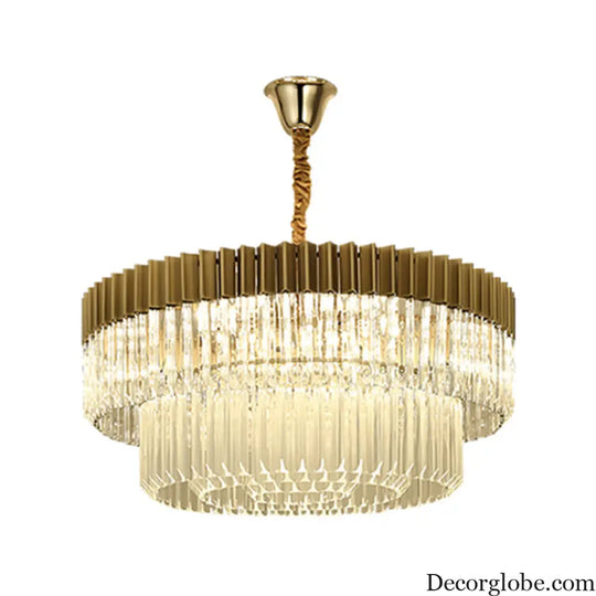 Lyric Modern 2-Tier Crystal Chandelier: Light Up Your Home with Elegance - DecorGlobe