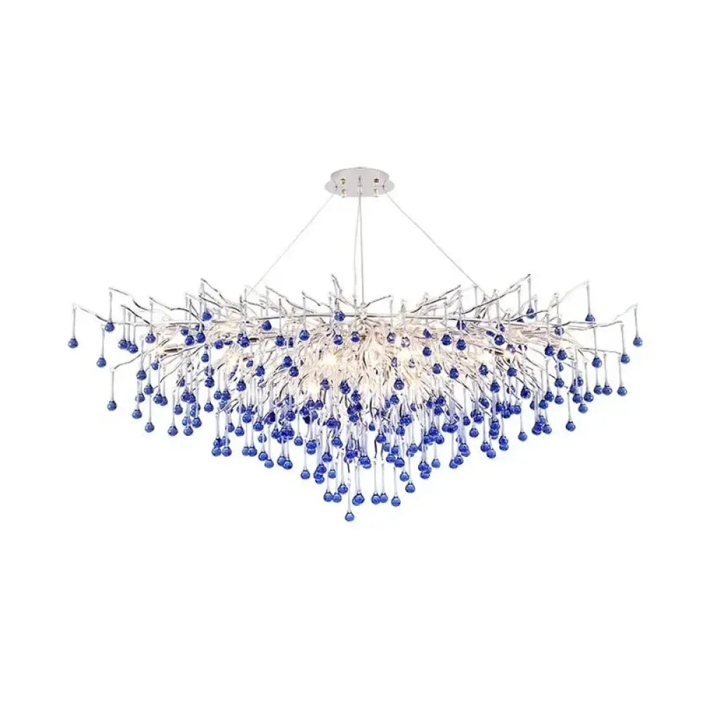 Modern Branch Chrome Crystal Chandelier – 8-Light Luxury Pendant Length 60cm / white light Chandelier