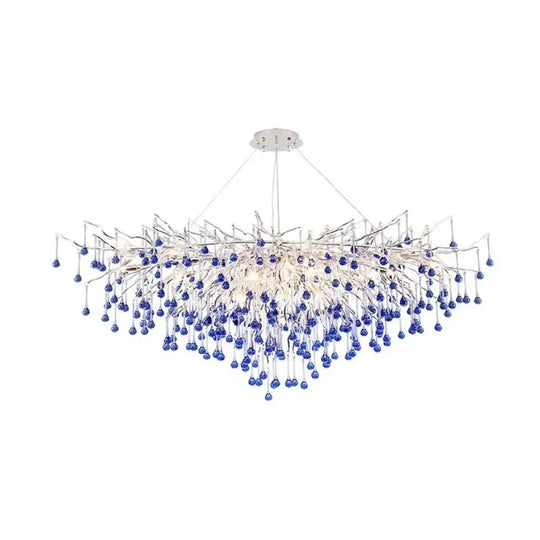 Modern Branch Chrome Crystal Chandelier – 8-Light Luxury Pendant Length 60cm / white light Chandelier