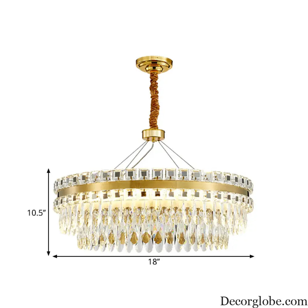Aurora's Modern Crystal Chandelier: A Touch of Elegance with Sparkling Light - DecorGlobe
