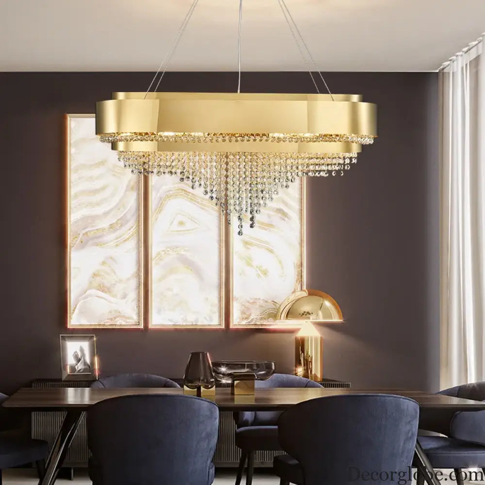 Modern Crystal Chandelier - Artful Elegance for Living and Dining Spaces - DecorGlobe