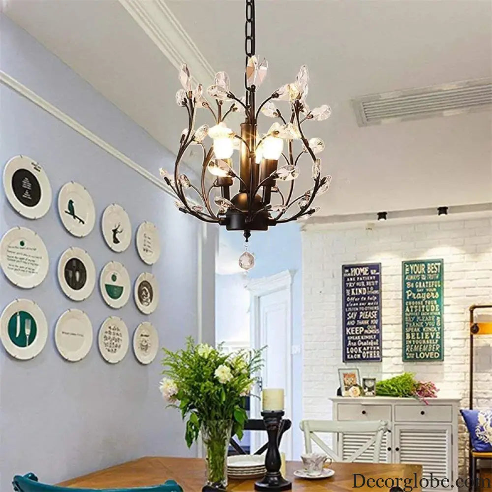 Modern Crystal Chandelier - Perfect for Living Rooms, Dining Areas, and Bedrooms - DecorGlobe
