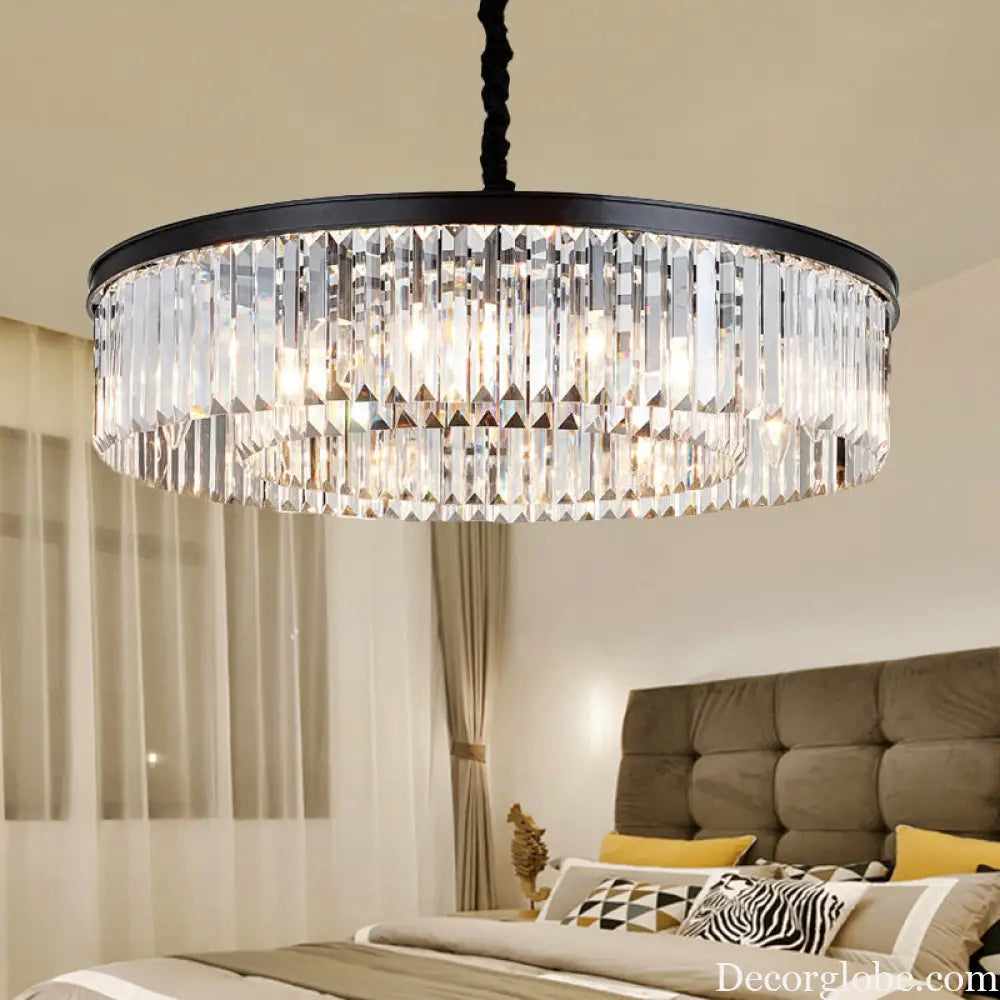 Emilia Modern Crystal Chandelier: Sparkling Elegance in Multiple Sizes (16", 23.5", 31.5") - DecorGlobe