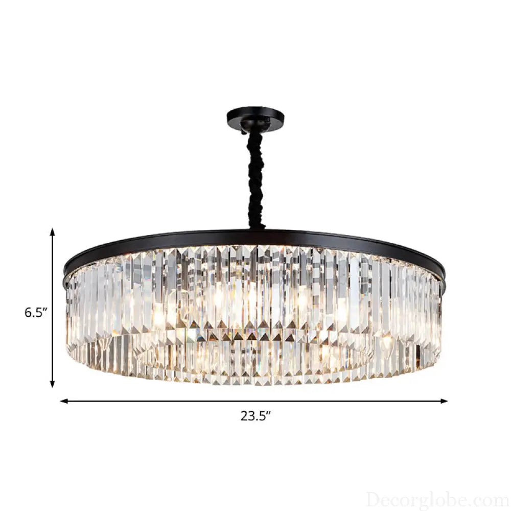 Emilia Modern Crystal Chandelier: Sparkling Elegance in Multiple Sizes (16", 23.5", 31.5") - DecorGlobe