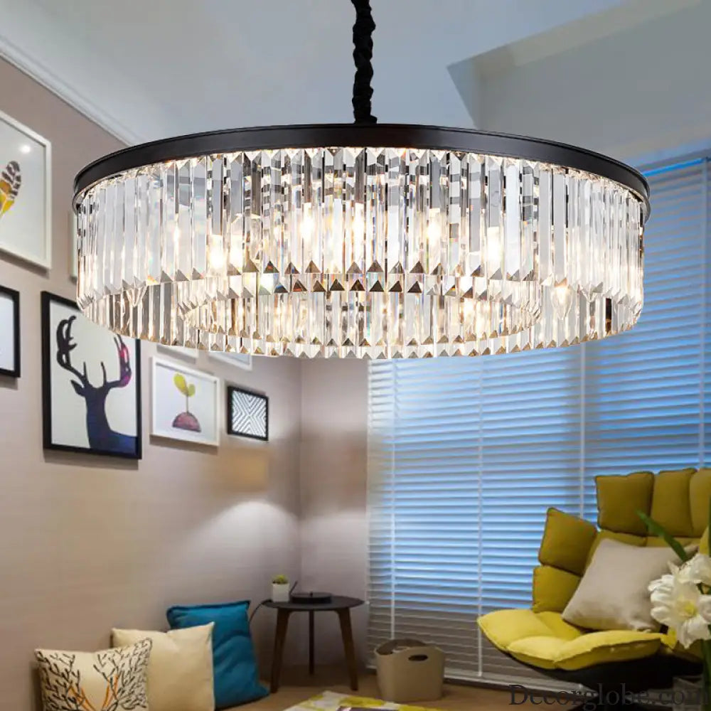 Emilia Modern Crystal Chandelier: Sparkling Elegance in Multiple Sizes (16", 23.5", 31.5") - DecorGlobe