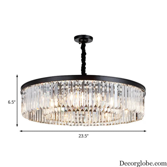 Emilia Modern Crystal Chandelier: Sparkling Elegance in Multiple Sizes (16", 23.5", 31.5") - DecorGlobe