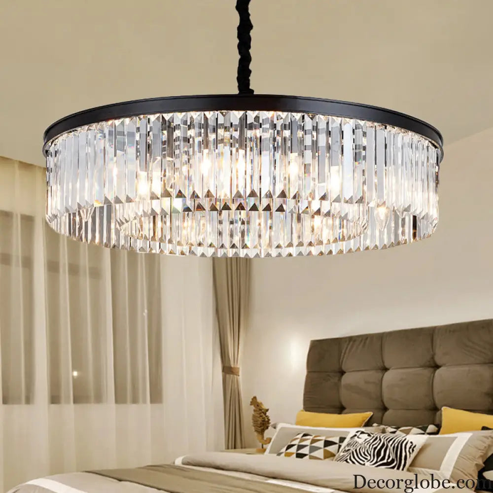 Emilia Modern Crystal Chandelier: Sparkling Elegance in Multiple Sizes (16", 23.5", 31.5") - DecorGlobe