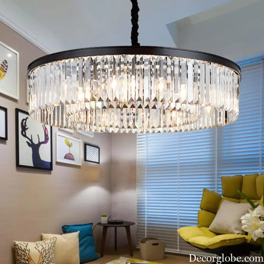 Emilia Modern Crystal Chandelier: Sparkling Elegance in Multiple Sizes (16", 23.5", 31.5") - DecorGlobe