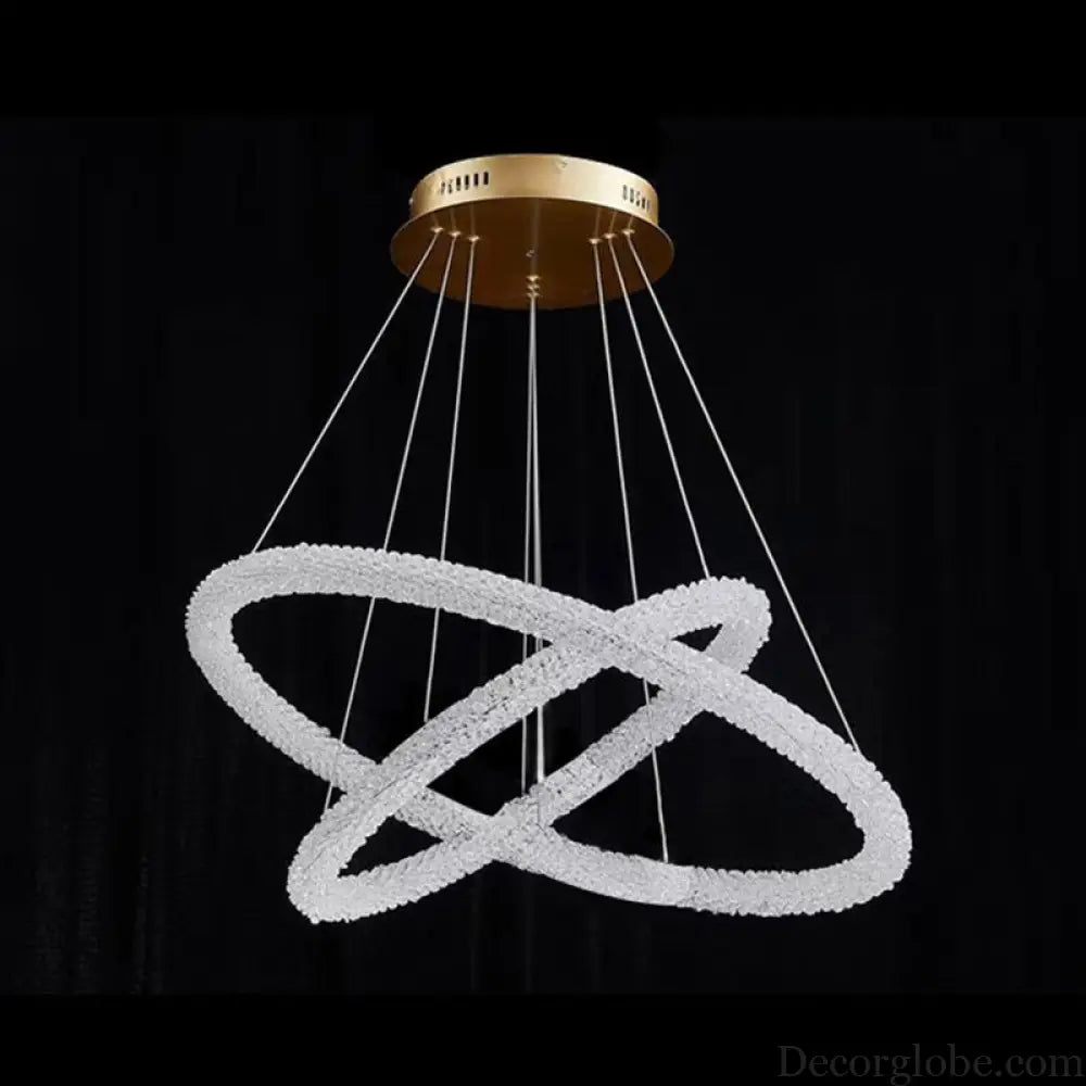 Diana - Modern Crystal Circle Chandelier (Choose Your Size & Tiers) - DecorGlobe
