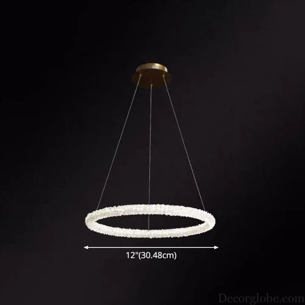 Diana - Modern Crystal Circle Chandelier (Choose Your Size & Tiers) - DecorGlobe