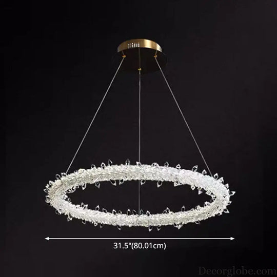 Diana - Modern Crystal Circle Chandelier (Choose Your Size & Tiers) - DecorGlobe