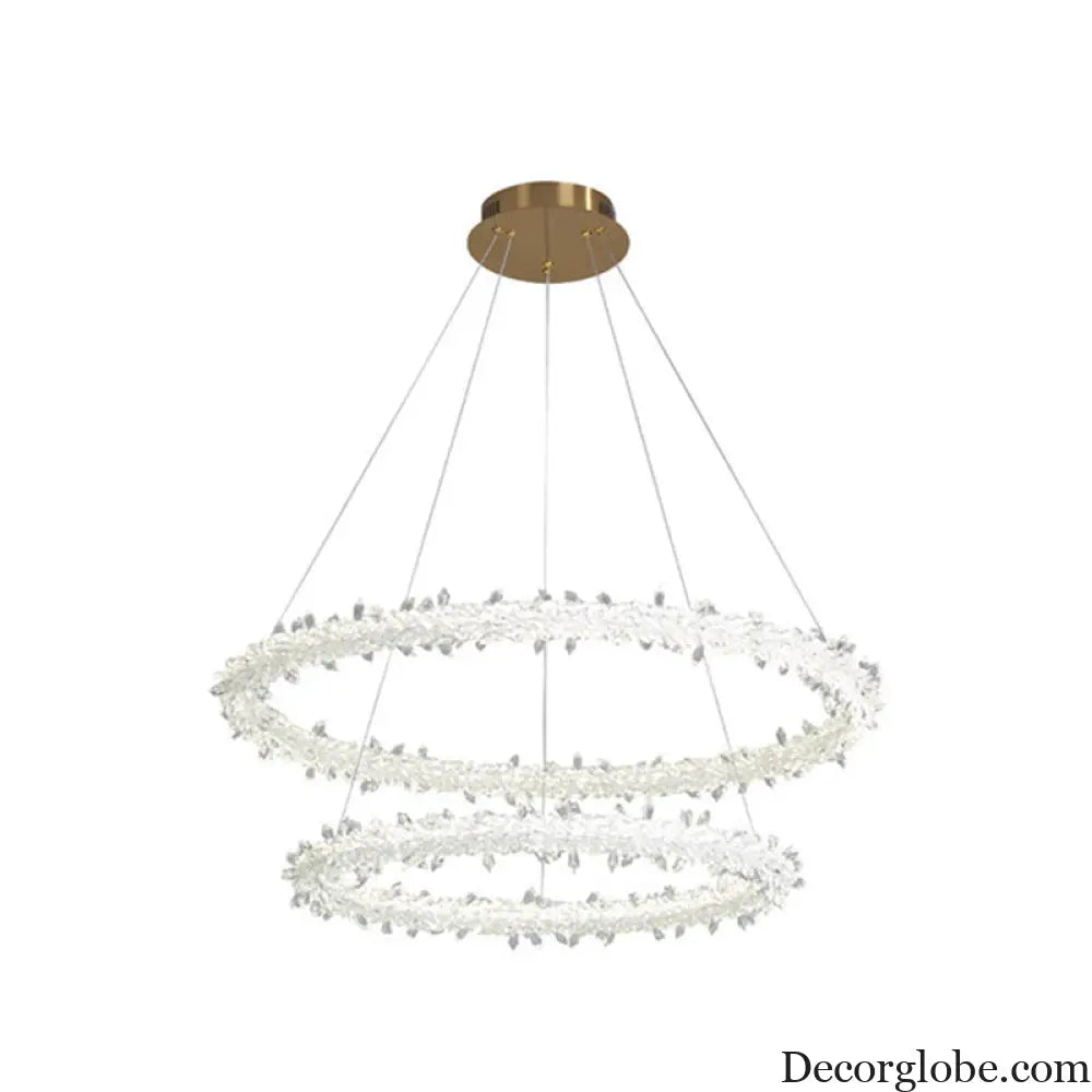 Diana - Modern Crystal Circle Chandelier (Choose Your Size & Tiers) - DecorGlobe