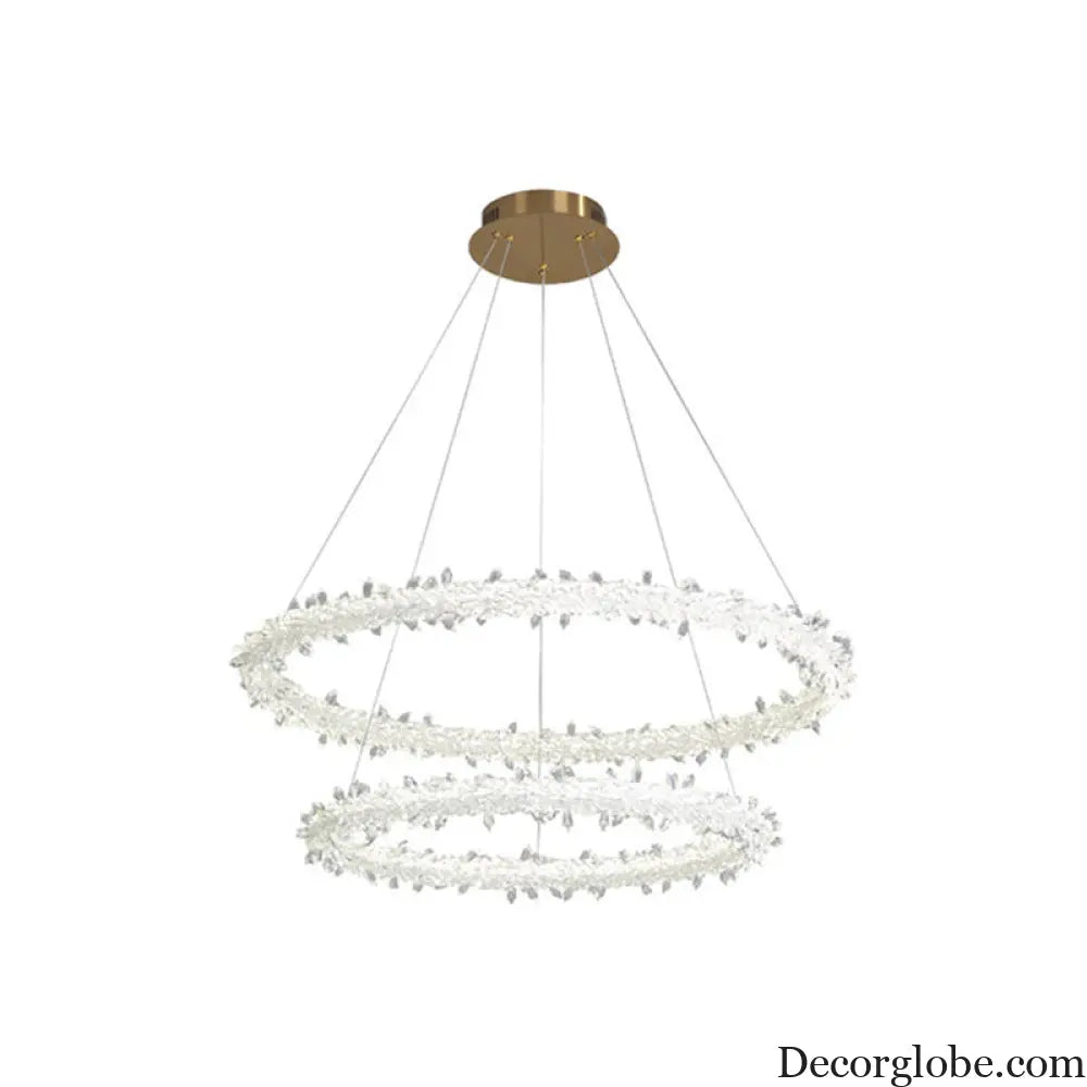 Diana - Modern Crystal Circle Chandelier (Choose Your Size & Tiers) - DecorGlobe
