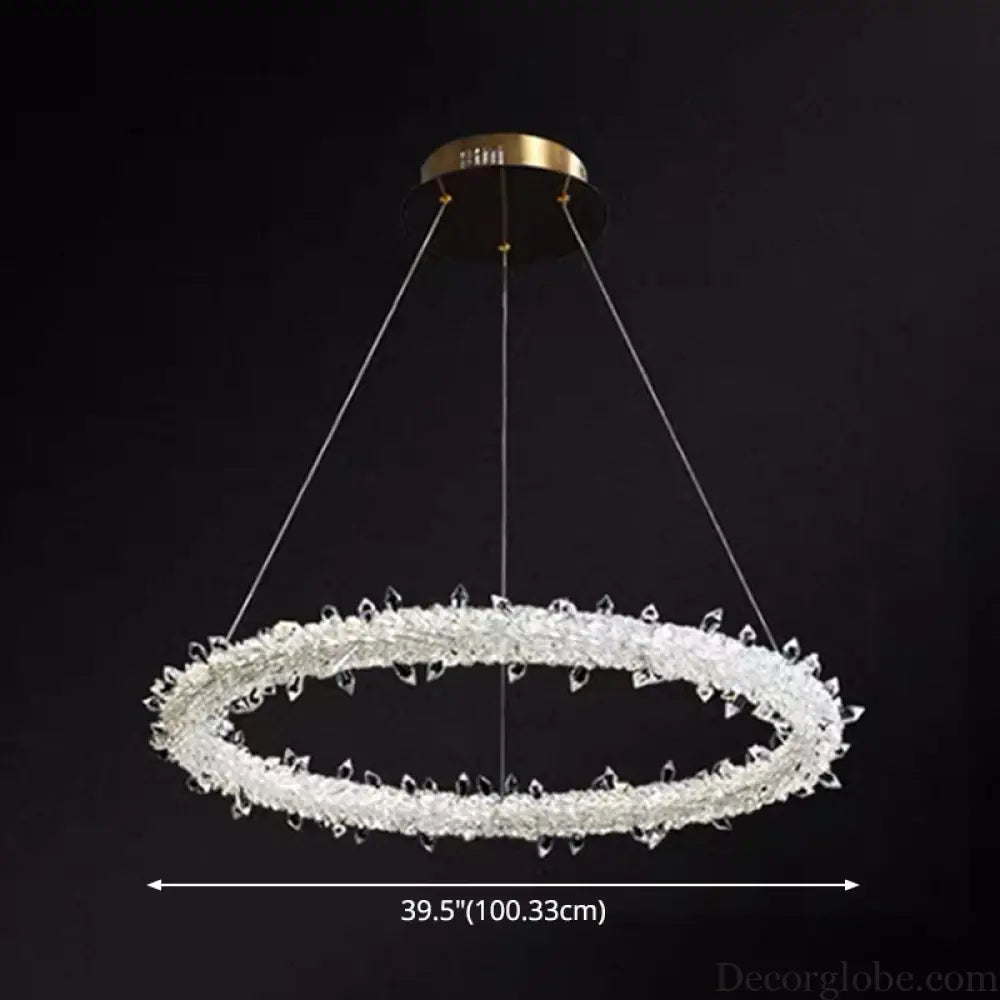 Diana - Modern Crystal Circle Chandelier (Choose Your Size & Tiers) - DecorGlobe