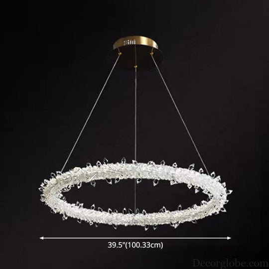 Diana - Modern Crystal Circle Chandelier (Choose Your Size & Tiers) - DecorGlobe