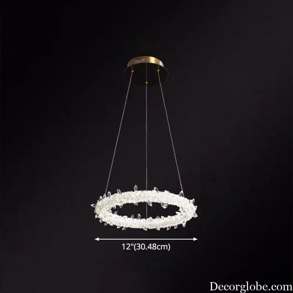 Diana - Modern Crystal Circle Chandelier (Choose Your Size & Tiers) - DecorGlobe