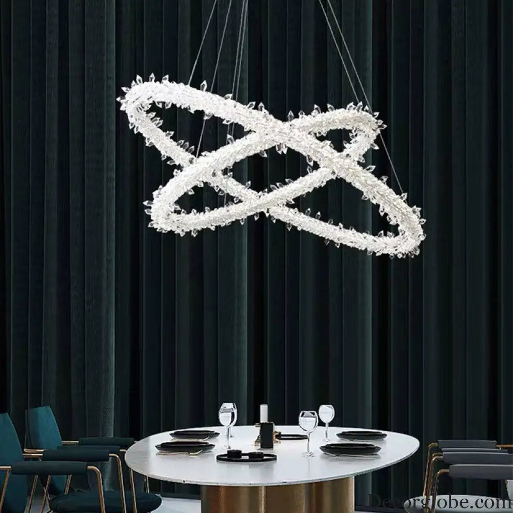 Diana - Modern Crystal Circle Chandelier (Choose Your Size & Tiers) - DecorGlobe